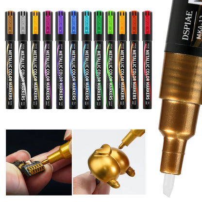 12pcs DSPIAE MKA-Ultra Metal Environmental Protection Document Marking For Gundam Mechanical Model 12 Colors DIY