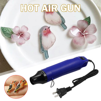 300W Hot Air Gun Portable Mini Heater for DIY Craft Embossing Shrink Wrapping PVC Multi-Function Handheld