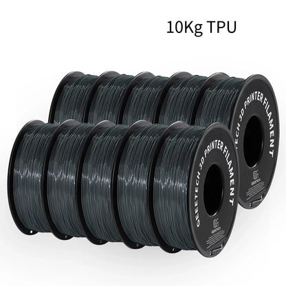 GEEETECH 10Kg TPU 3D Printer Filament material 1kg 2.2LBS/Spool 1.75mm Plastic Vacuum Packaging Non-Toxic Shore Hardness 95A