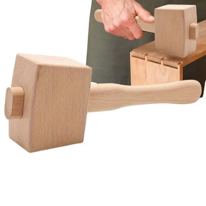 25cm Beech Wood Hammer Carpenter Wooden Carving Mallet For Woodworking, Striking Chisels