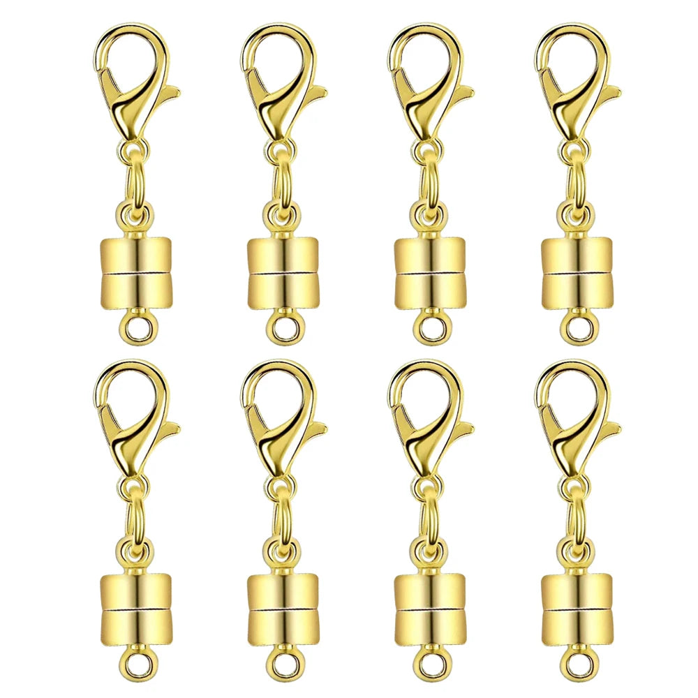 8pcs Magnetic Necklace Clasp with Lobster Jewelry Clasps for Necklaces Extender Bracelet