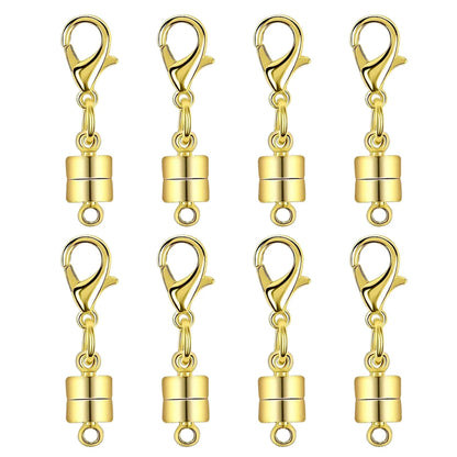 8pcs Magnetic Necklace Clasp with Lobster Jewelry Clasps for Necklaces Extender Bracelet