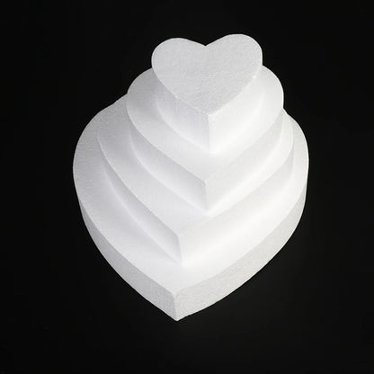 4/6/8/10 Inch Heart Shaped Polystyrene Styrofoam Sugar Craft Dummy Party DIY Practice Model Cake Foam Mold