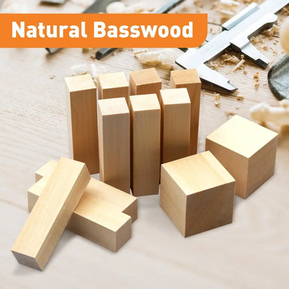 Basswood Carving Blocks 18 Pcs Whittling Wood
